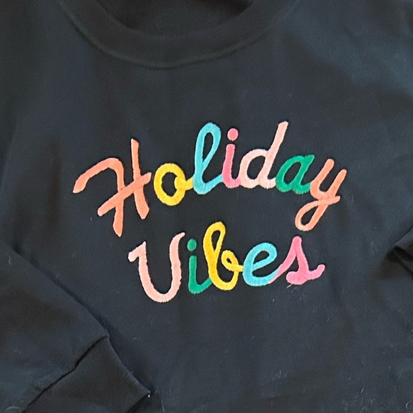 NWT Old Navy Plus Size XXL Black Crewneck Holiday Sweatshirt - Picture 8 of 8